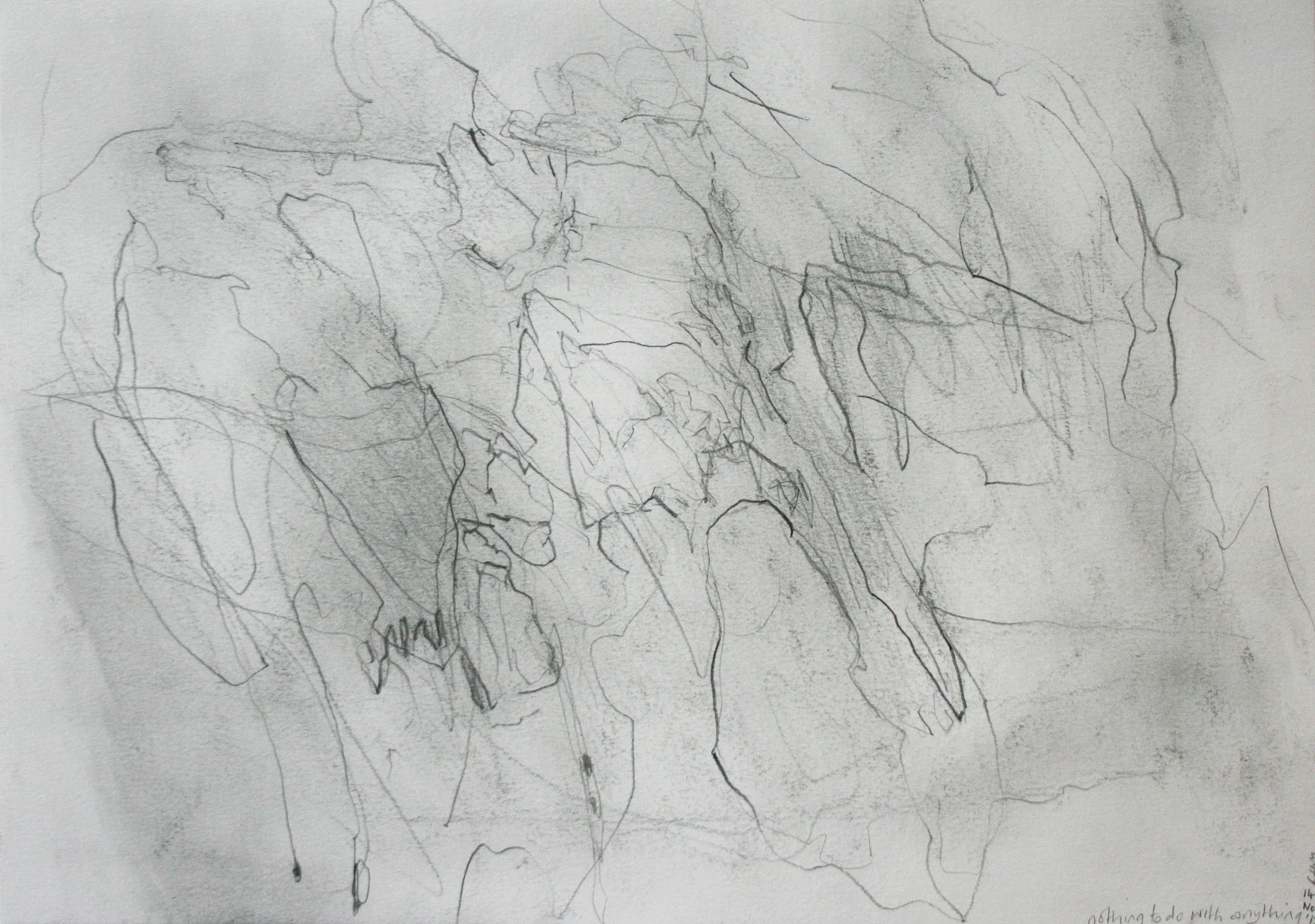 Left hand Drawing I November 2015 graphite on paper 21 x 30 cm