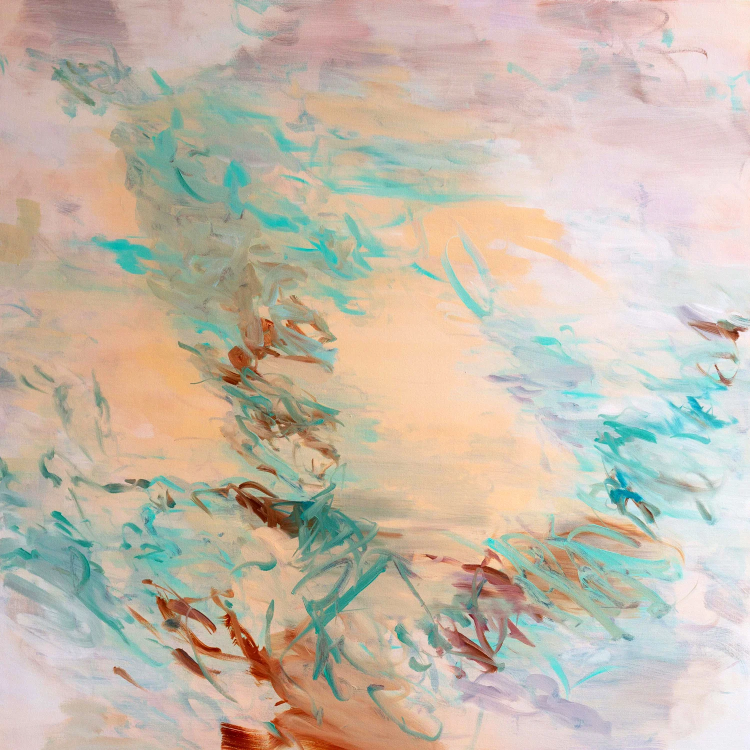 Untitled (pale peach) 2016 oil on canvas 145 x 145 cm