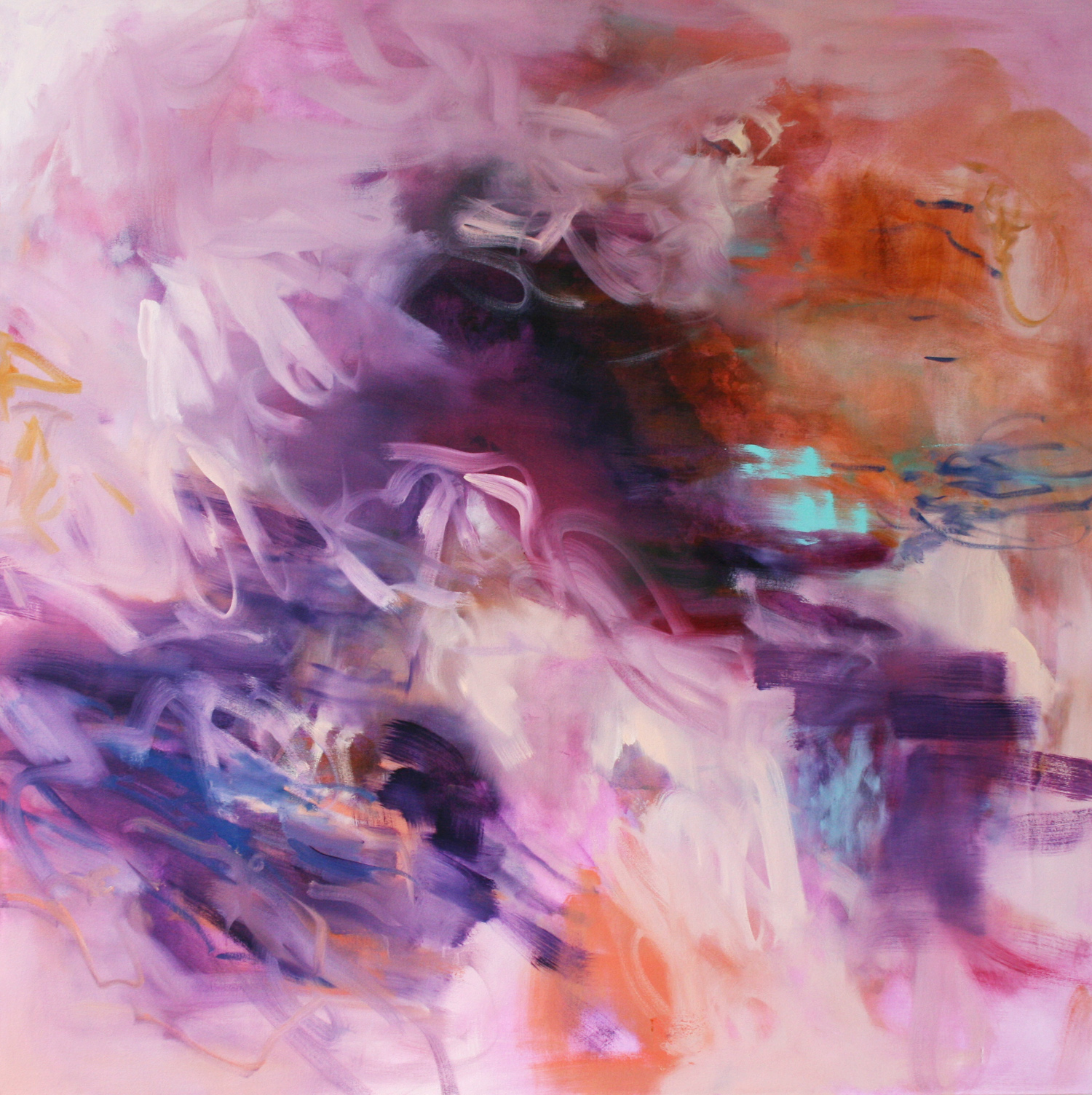  Untitled  (semi-dark ground  purple)  2016  oil on canvas  145 x 145 cm 