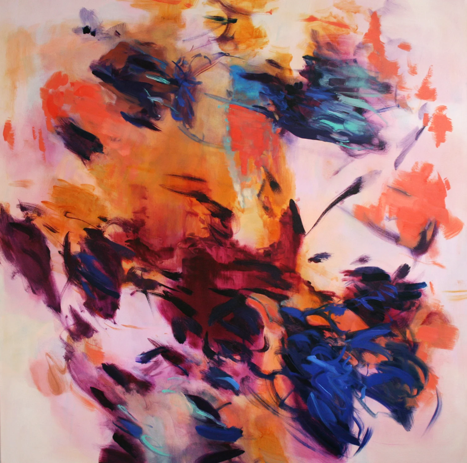 Untitled (ochre magenta) 2017 oil on canvas 145 x 145 cm