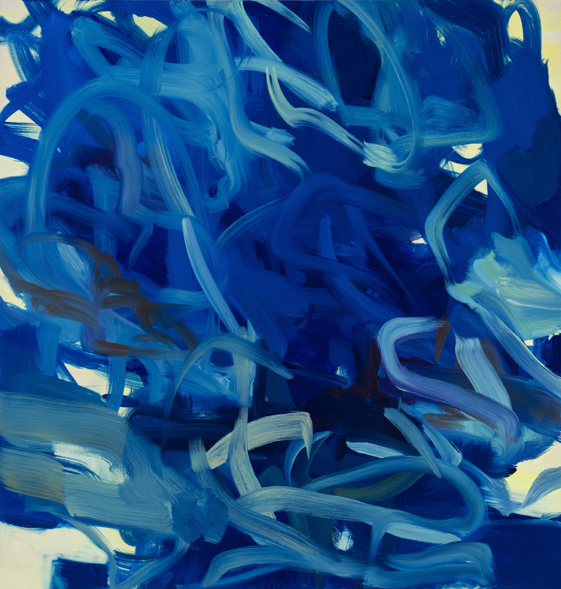  Blue Flow  2018  Oil on canvas  107 x 102cm 