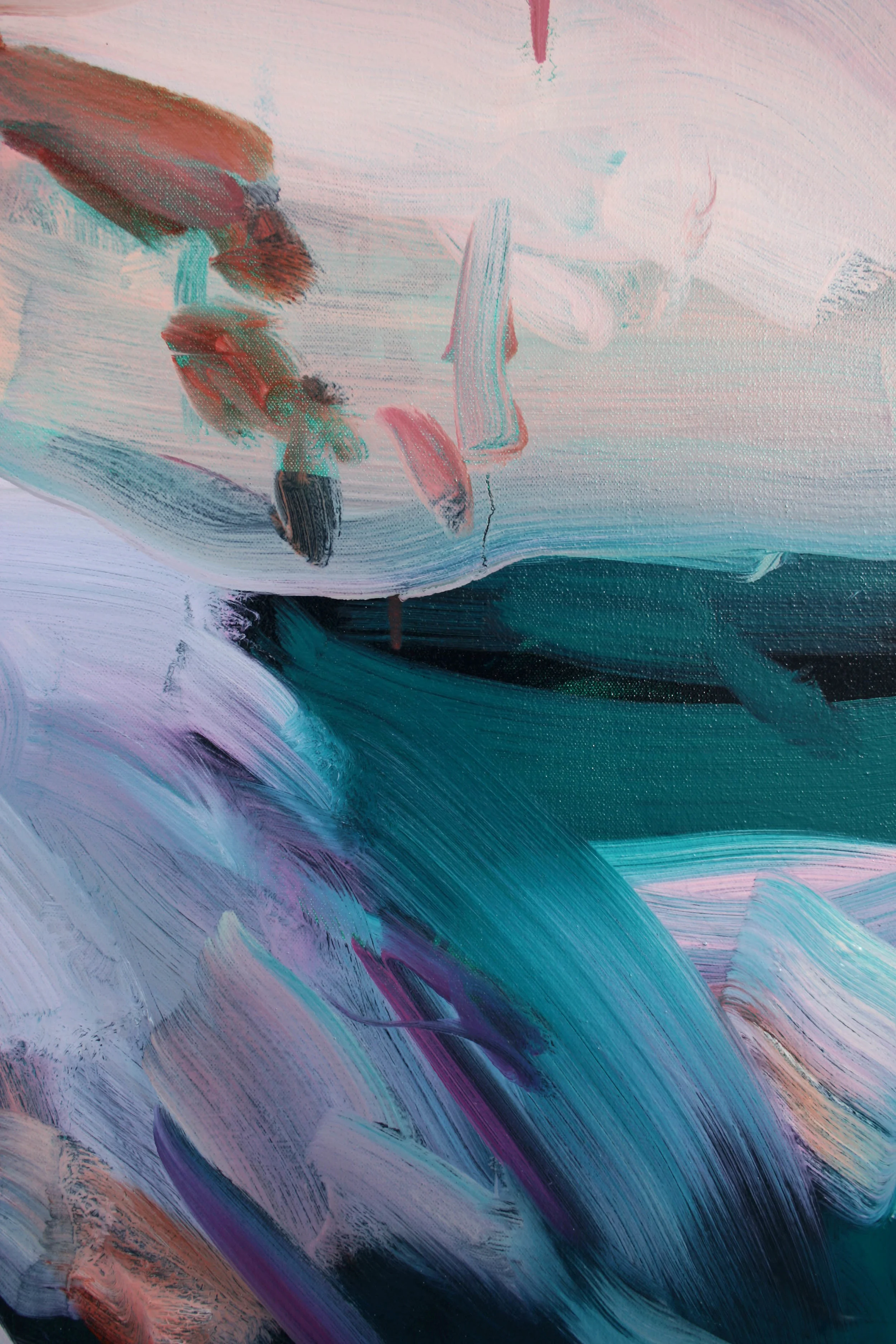 Glimmer 2018 oil on canvas detail