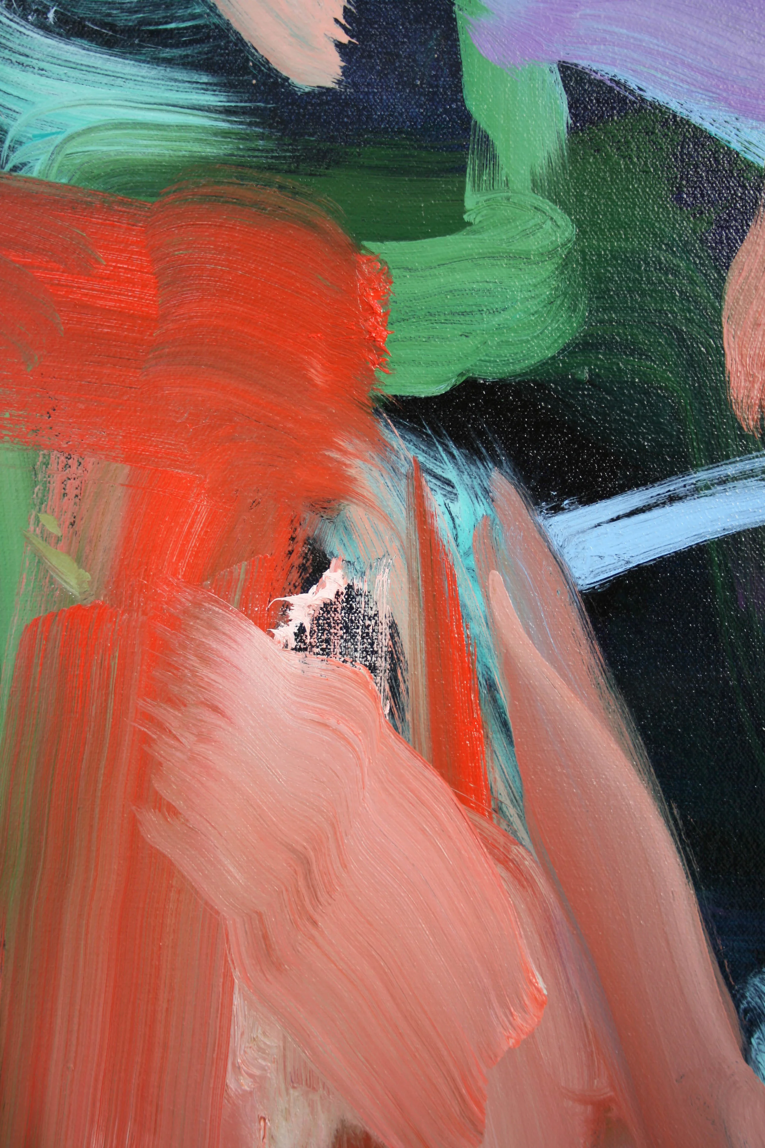 Burst 2018 oil on canvas detail