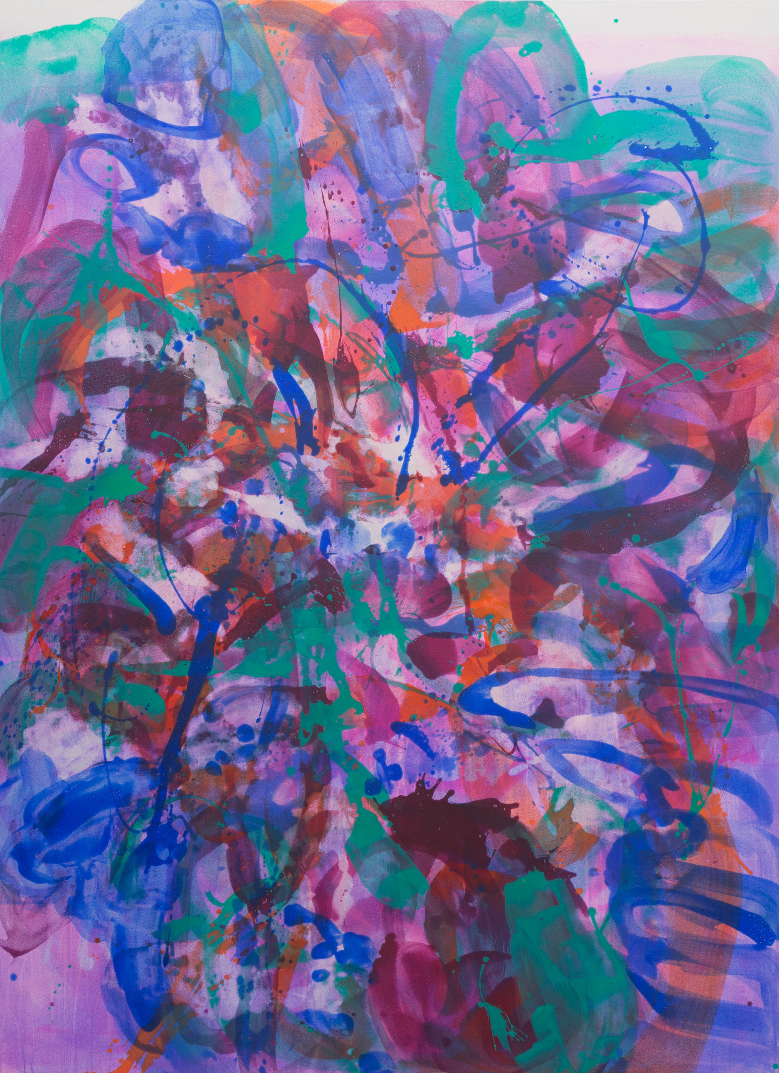  Distemper Composition I  2019  distemper on canvas  (pure pigment, rabbit skin glue)  198 x 145 cm 