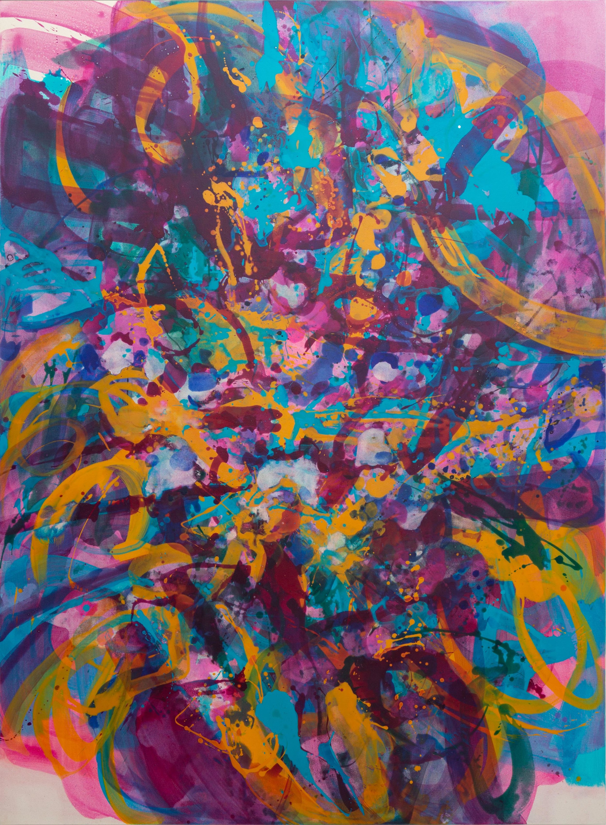  Distemper Composition III  2019  distemper on canvas  (pure pigment, rabbit skin glue)&nbsp;  198 x 145 cm 