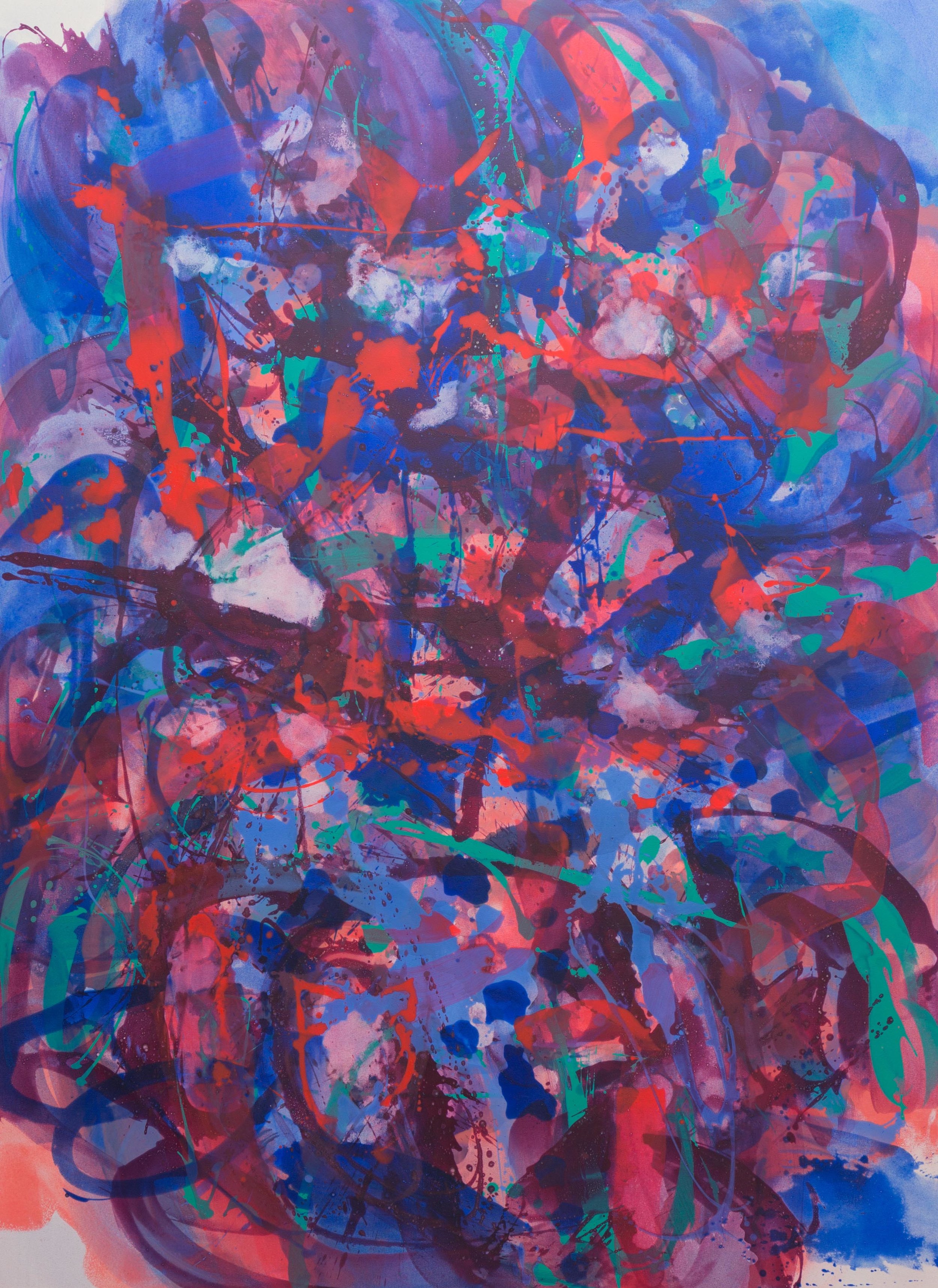 Distemper Composition IV  2019  distemper on canvas  (pure pigment, rabbit skin glue)  198 x 145 cm&nbsp; 