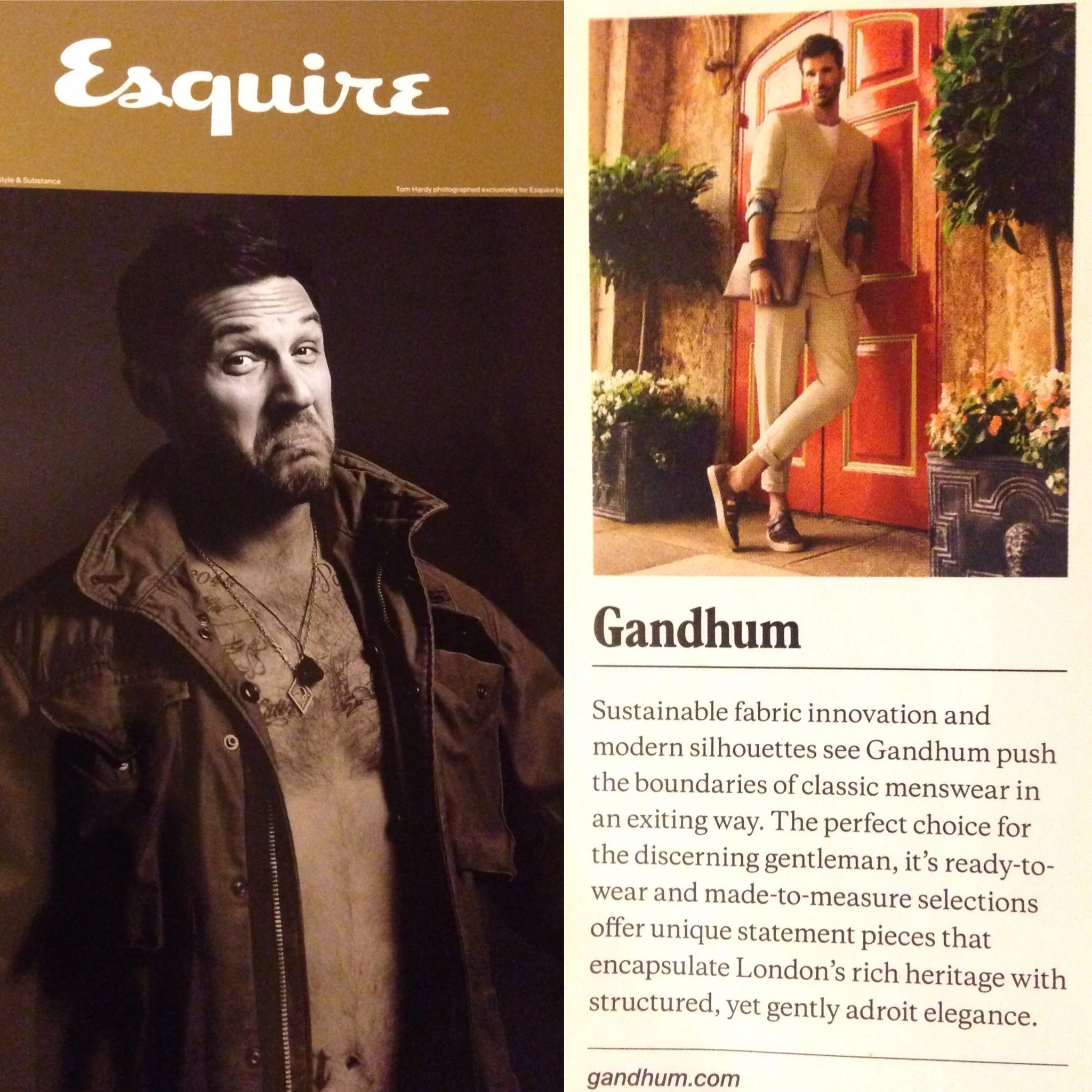 GANDHUM featured in the Esquire Jan/Feb 2017 issue