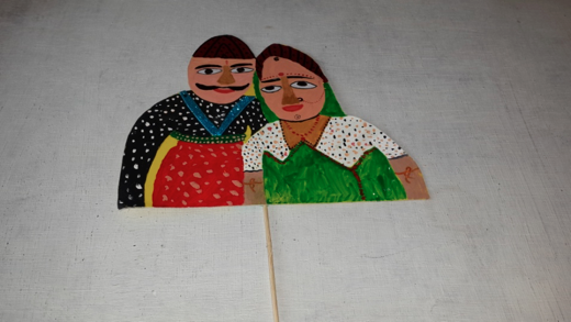 Shayan is from Maldieves, and is quite fascinated with the Indian traditions, so he made this marriage couple fully decorated puppet. This is the kind of wedding that he wants to have!!!