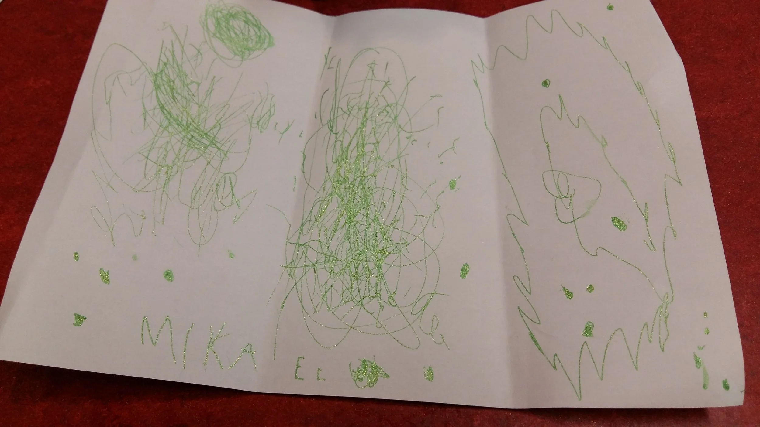 Mike said, "I heard life, the wind." When Vihan saw Mike's picture he said that it made him feel like he was in a tornado. How do you feel when you see this picture?