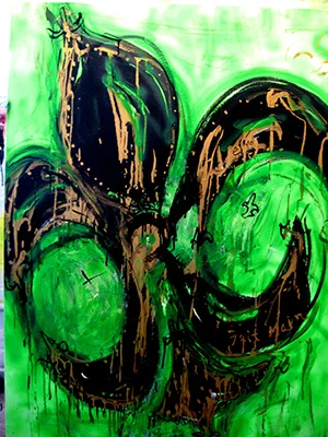 fluorescent green fleur de lys.jpg