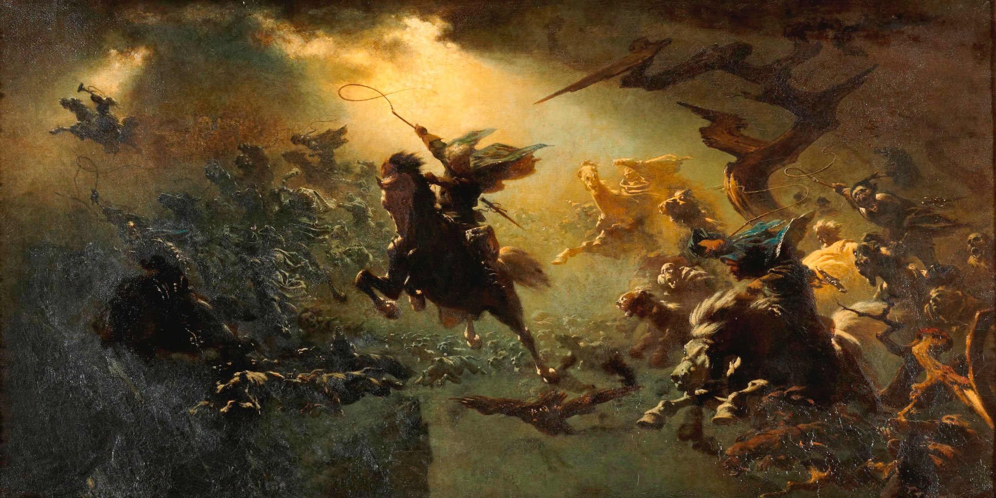 The Wild Hunt by Johann Wilhelm Cordes, 1857