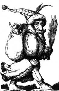 The Belsnickel likes to pose riddles. Answer wrong and you get a beating.