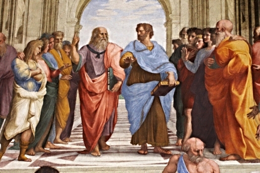 Raphael da Urbino, The School of Athens (detail showing Plato and Aristotle), 1509 - 1511