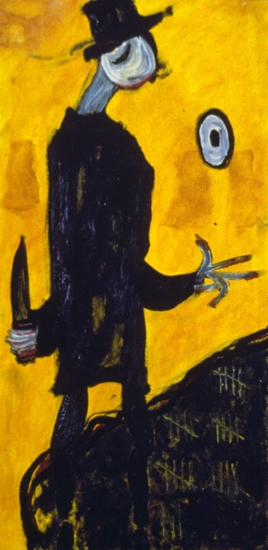 Ahab (1998), oil on wood panel, 24x48.