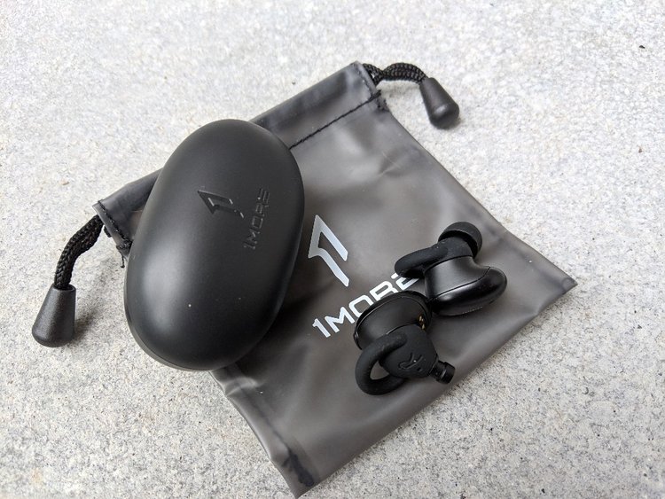 1more stylish earbuds with carry case and bag.