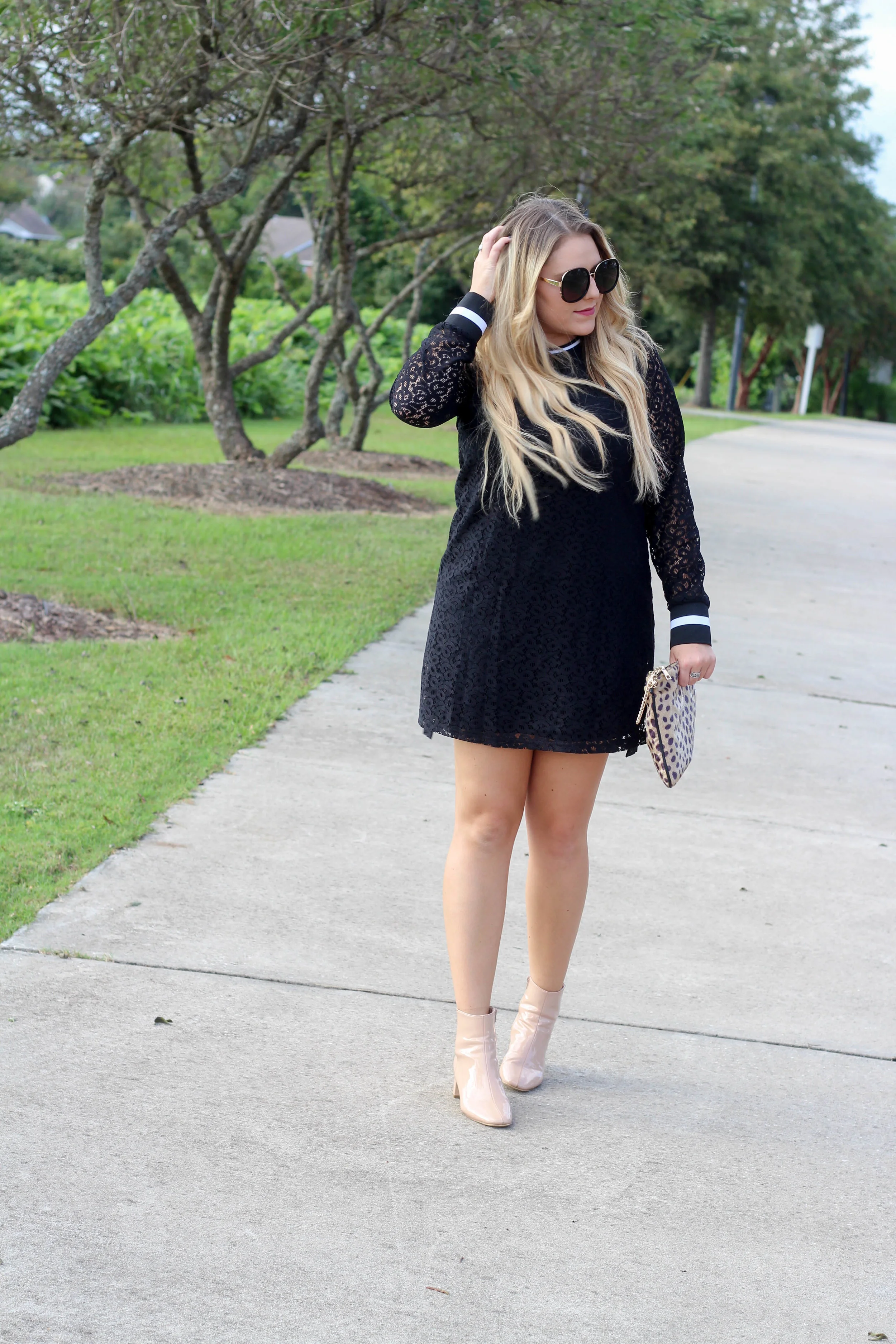 shift dress with booties