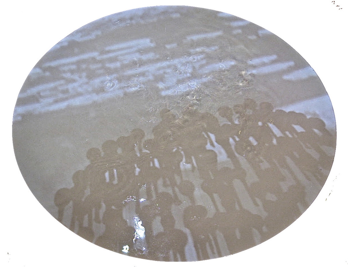 detail of video projection
