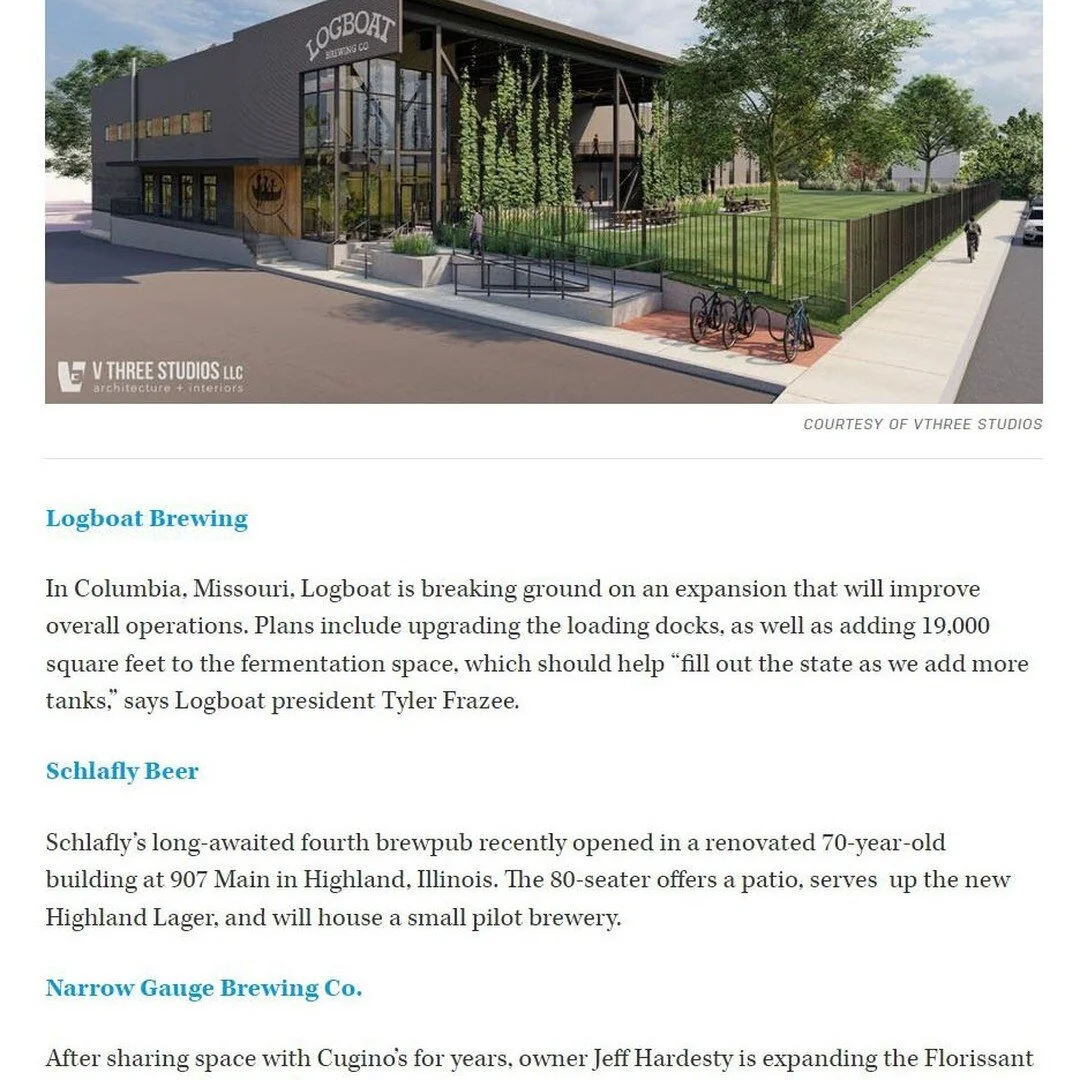 V Three Studios is proud to call 3 out of the 7 breweries featured in the recent St Louis Magazine article our clients and friends. Logboat Brewing Company, Narrow Gauge Brewing Company, and Shared Brewing by Side Project are all at varying stages of