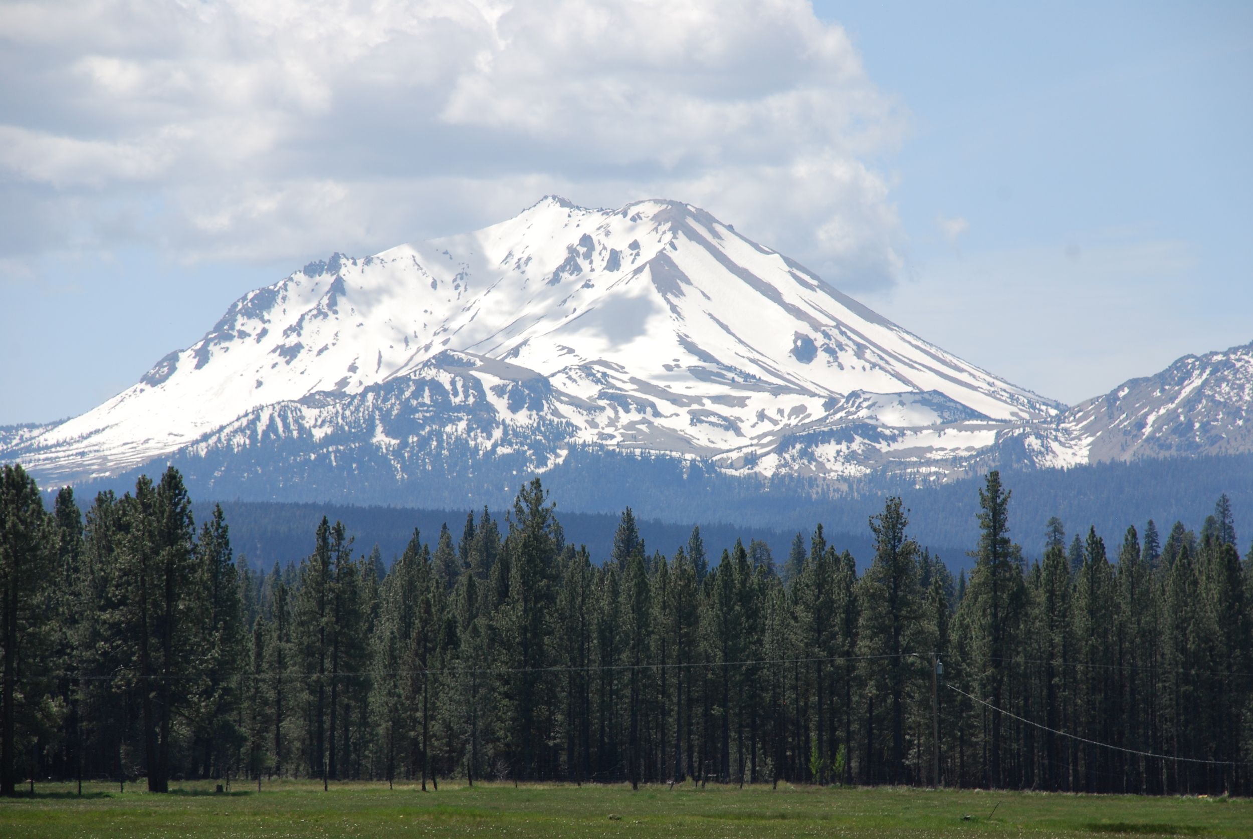 Mt. Lassen towers over the Swicegood Ranch