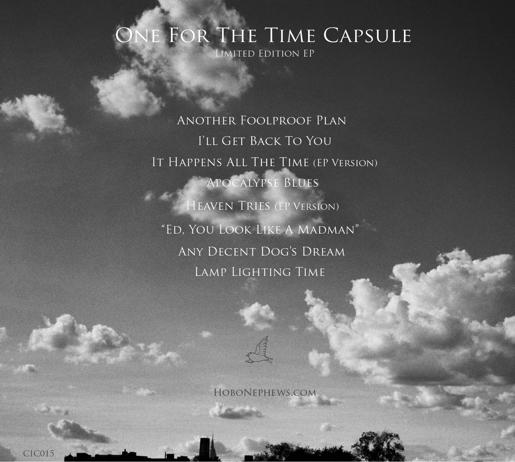 ONE FOR THE TIME CAPSULE, Back Cover