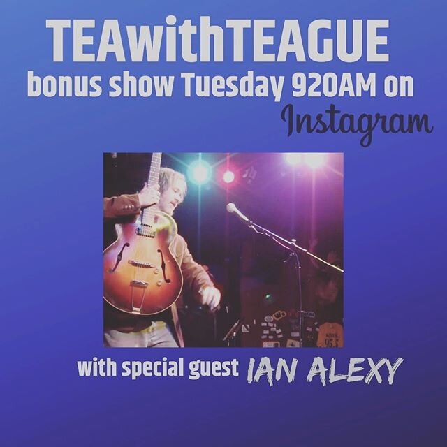 Tomorrow morning @ianalexy will be chatting with @teaguealexy on a special addition of TEA with TEAGUE at 920 am CST. Ian will be talking about his new documentary Making It Shine which debuts on YouTube Tuesday at 6pm! .  Also check out Teague&rsquo