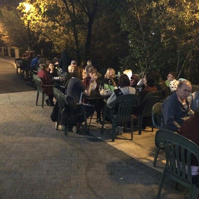 Beautiful, warm, festive night tonight outside on the patio!