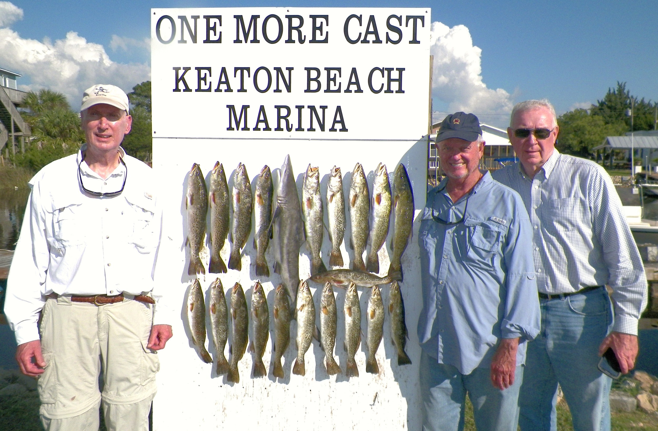 Harry Dorsey, Mike Johnston and Larry Sculley of Albany, Ga took three hours to land this catch!