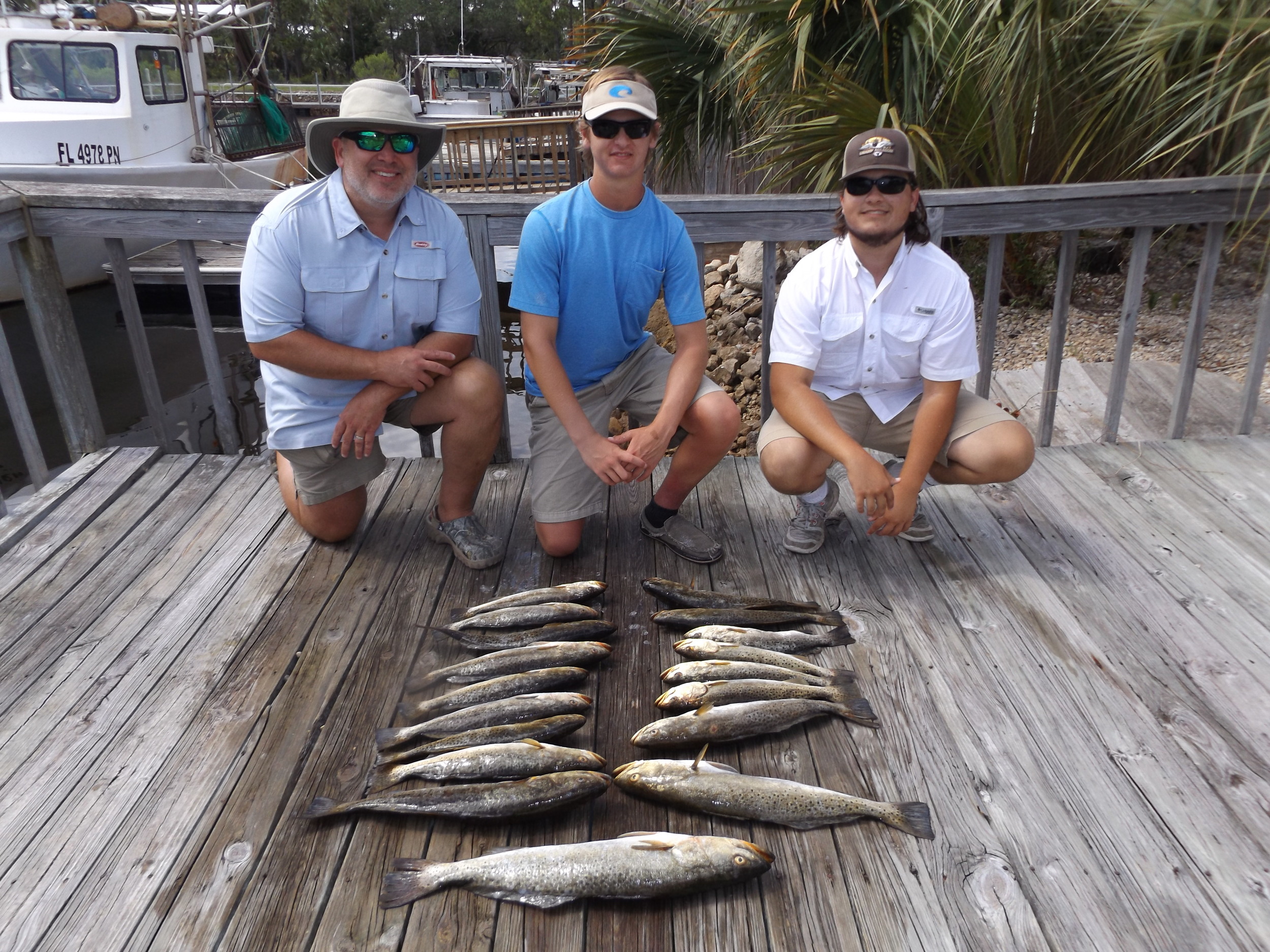 monte erwin, colby smith and caleb hunt of calhoun, ga. with a fine day's catch 6/20/2016