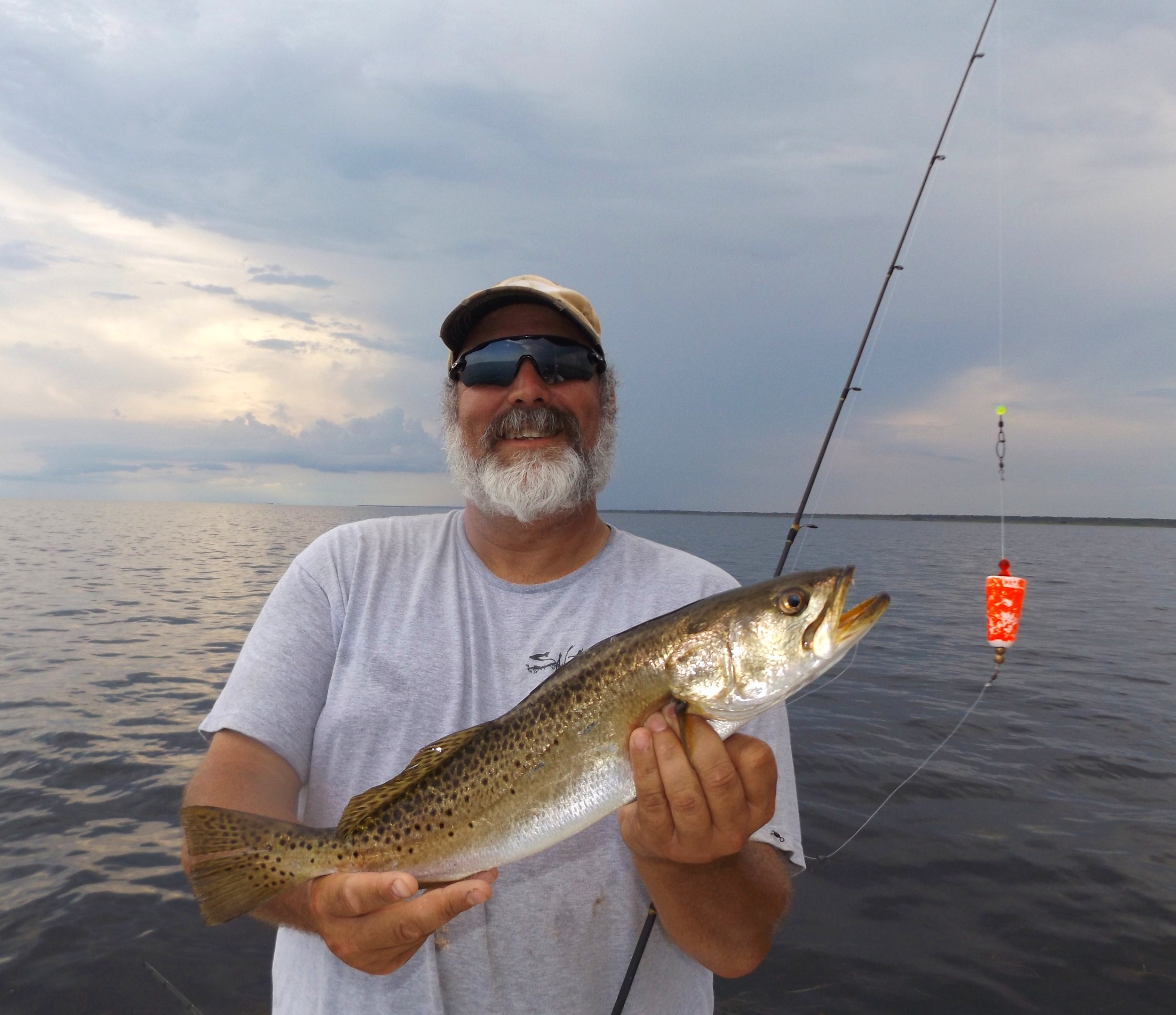 Joey Godfrey of Tallahassee with a fine 23" trout 6/26/16