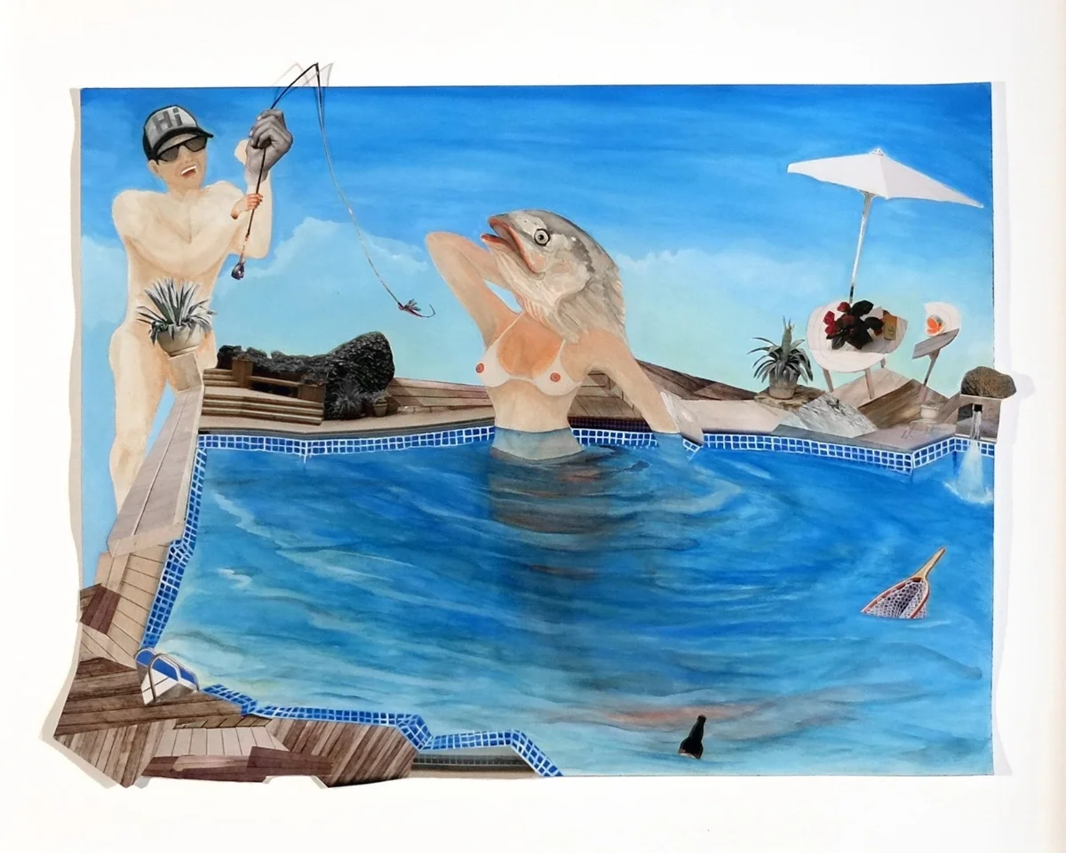   &nbsp;Seaman’s Prize Catch , 2016, collage and gouache on paper, 46 x 61 cm. Photo: Ross Kelly 