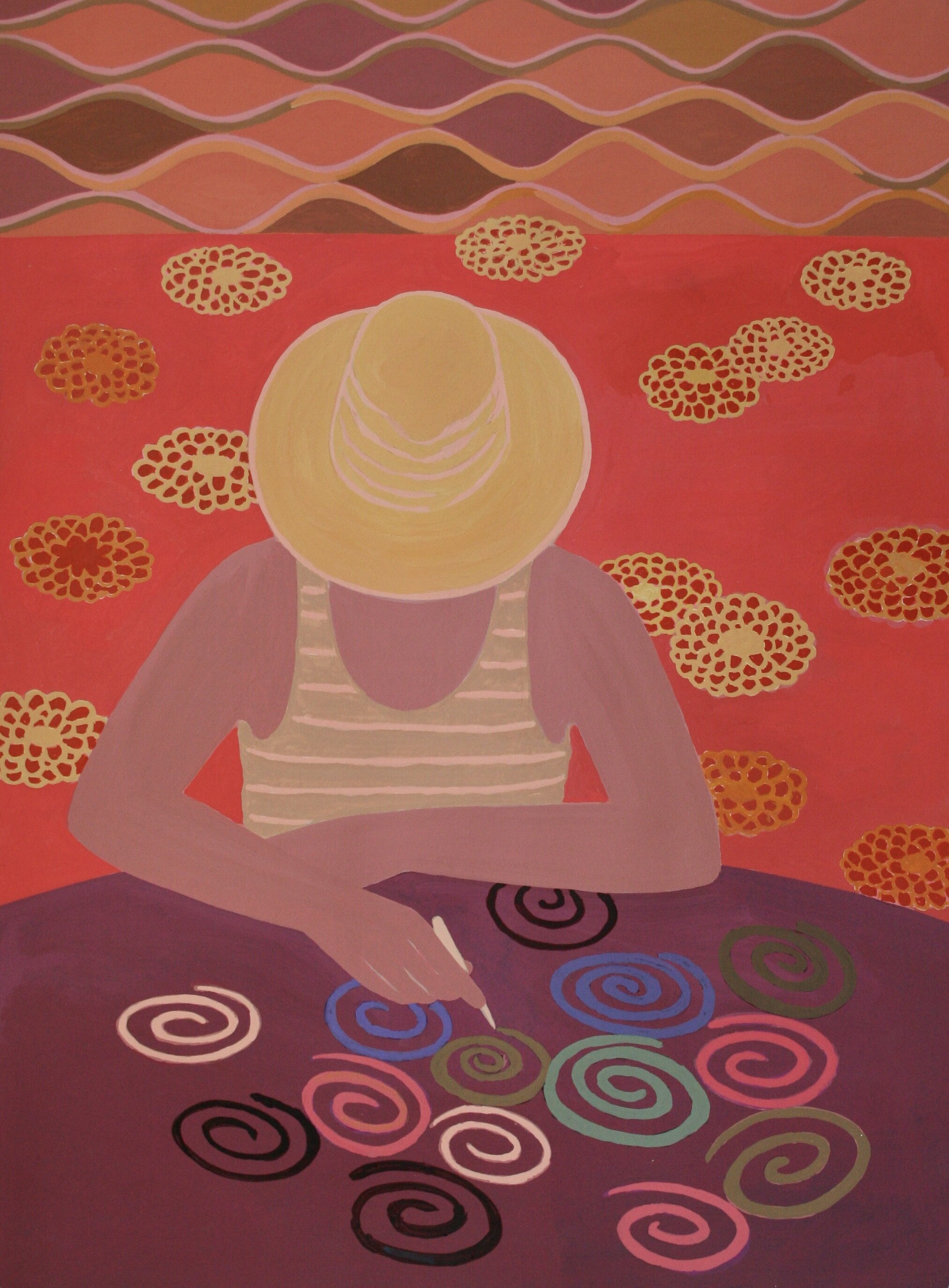 Acrylic and Flashe on Panel, 20” x 16”