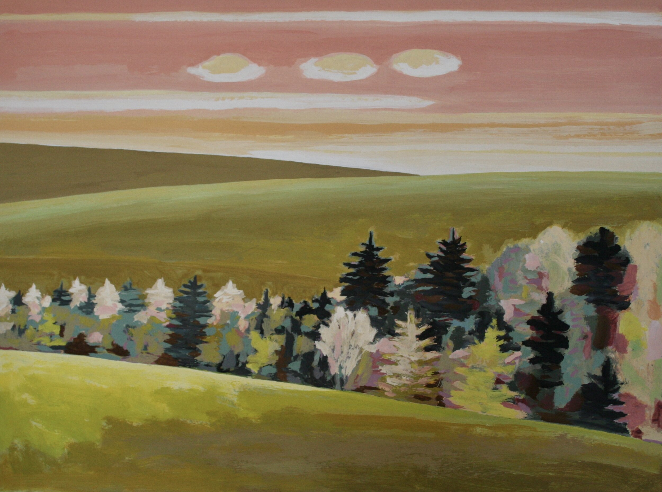 Acrylic and Flashe on Panel 22” x 30”