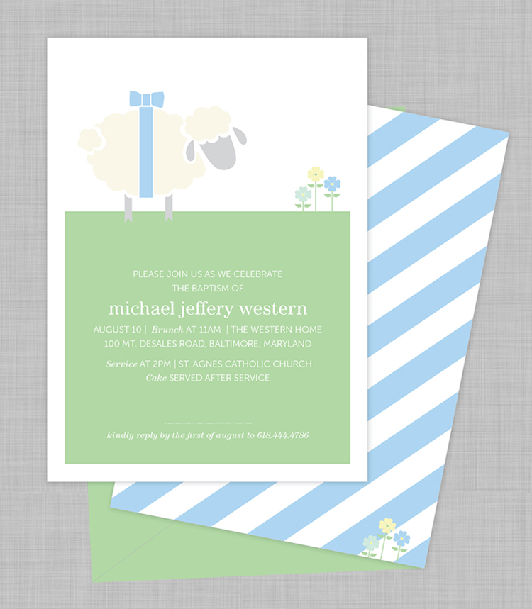Michael's fave thing on the planet right now is his little, stuffed lamb, so of course he needed to be incorporated!