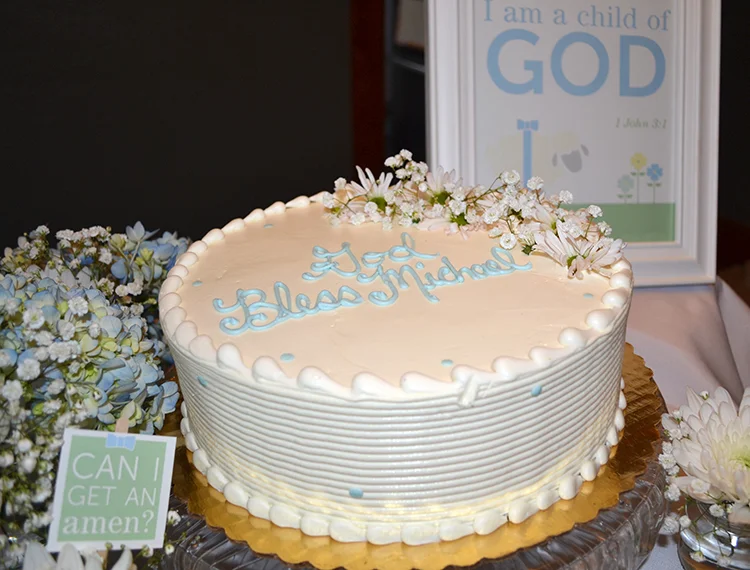 And of course no baptism is complete with out a cake with buttercream frosting! 