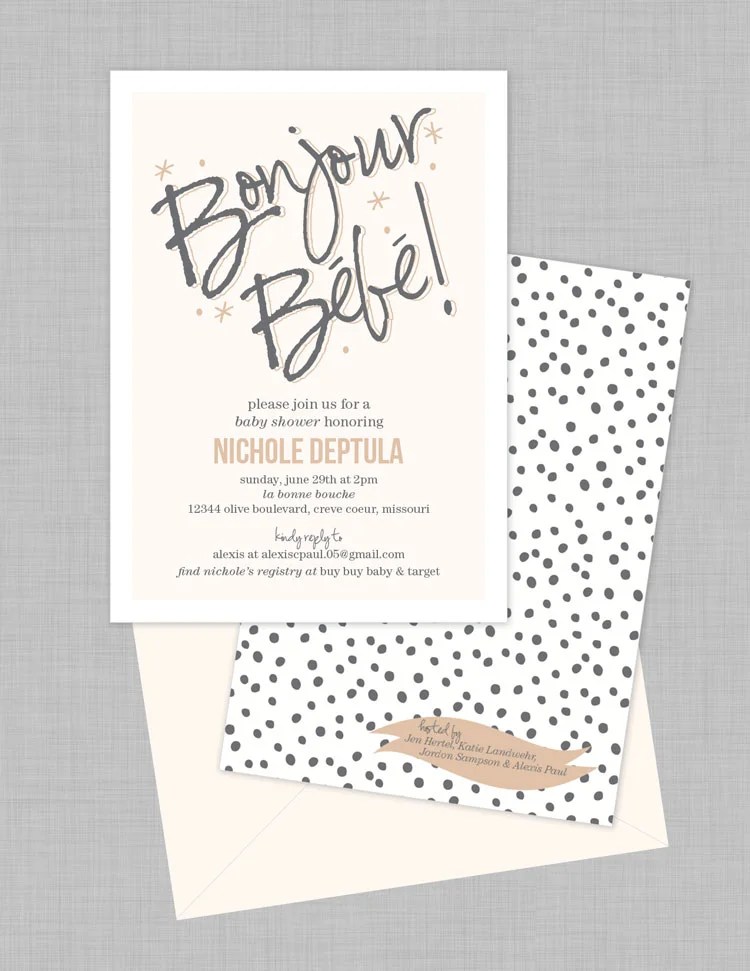 Double sided invitations