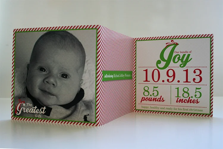 Cutest birth announcement/Christmas card that I've ever seen. (I may be biased though...)