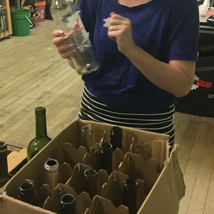 We came armed with PLENTY of wine bottles.