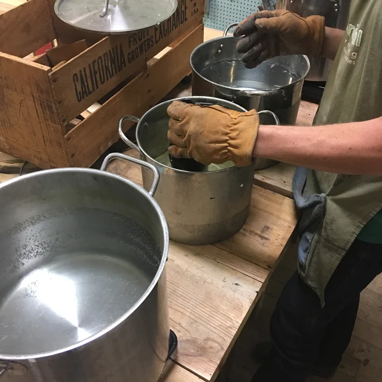 The gist of the process is: score wine bottle, dip in hot water, dip in ice bath. Repeat last two steps until it POPS. Sounds easy, right?