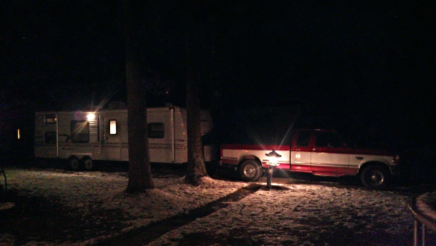 parked in the dark