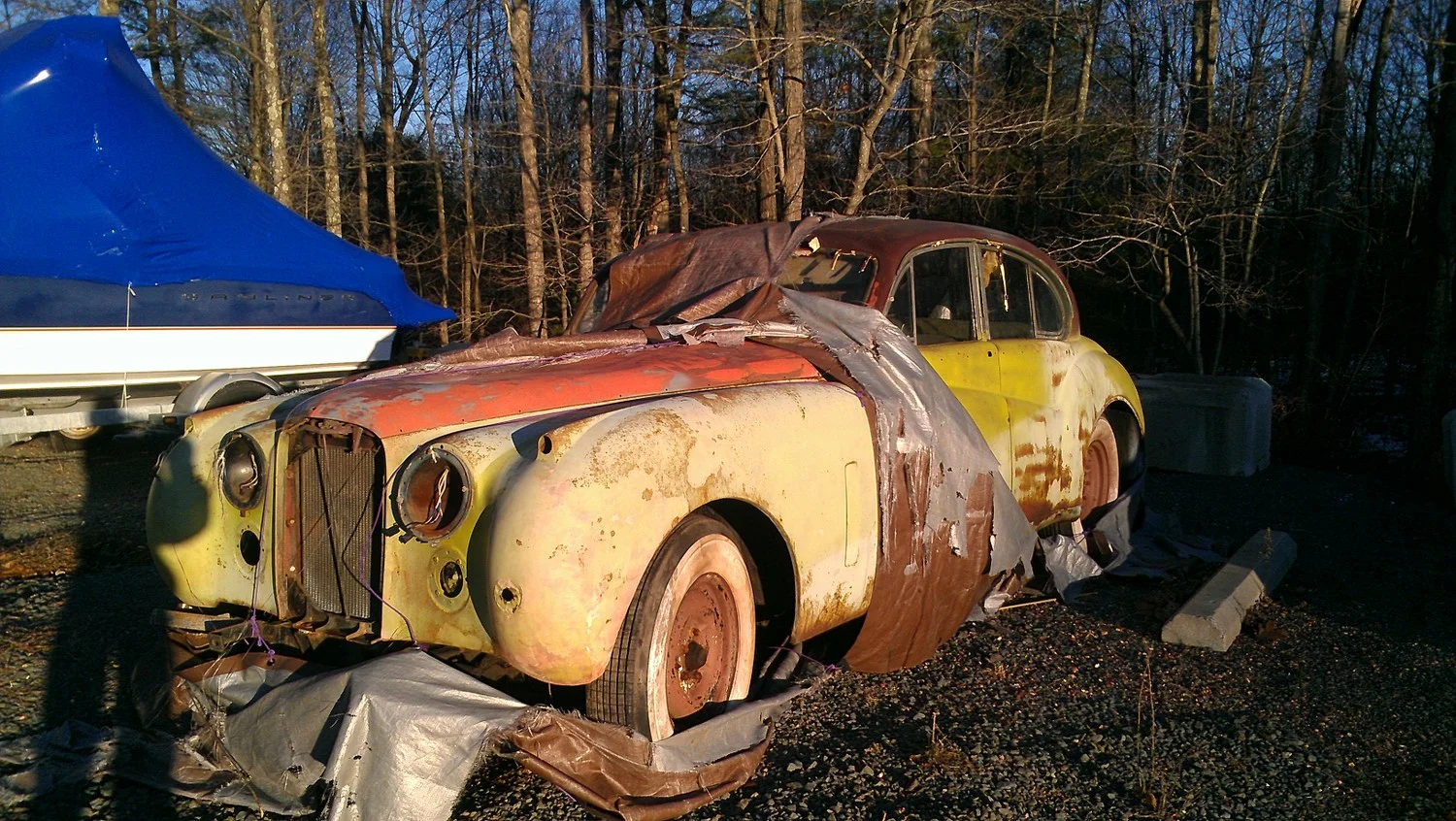saw this on the back lot of the storage facility last week, one of a row of three rotting beauties. sigh.