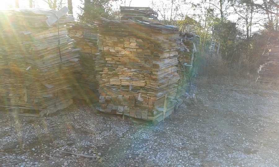 We didn't take an entire pallet's worth, though the merits of trying to balance one and a half tons of wood in the back of a 3/4 ton pickup were debated ...