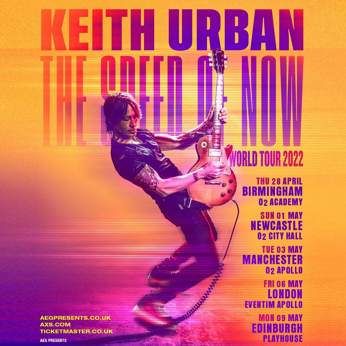 keith urban tour lineup
