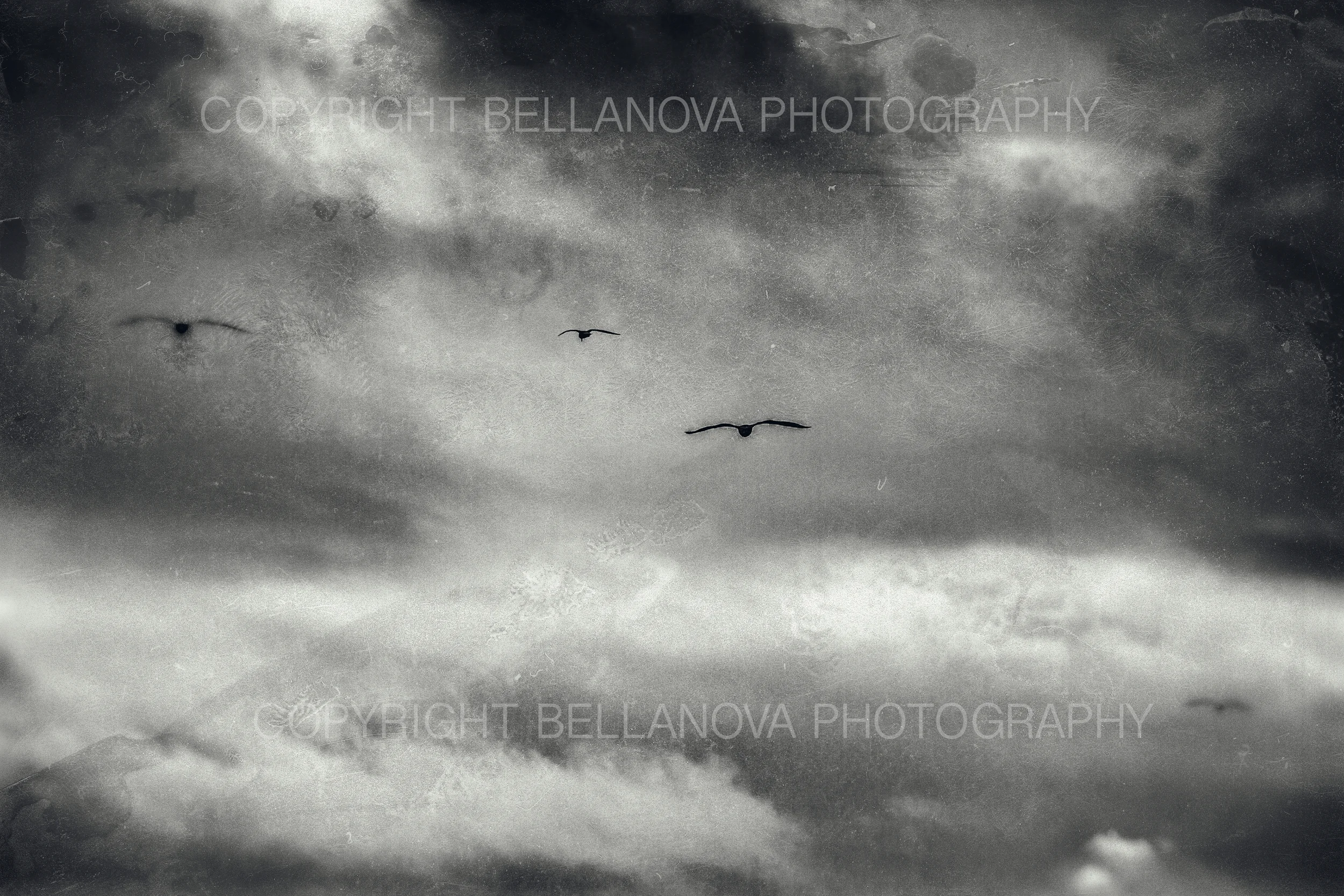 "BROKEN SKY" LIMITED EDITION (30) FRAMED FLOATING EFFECT ACRYLIC (FRAME SIZE 18 BY 12')