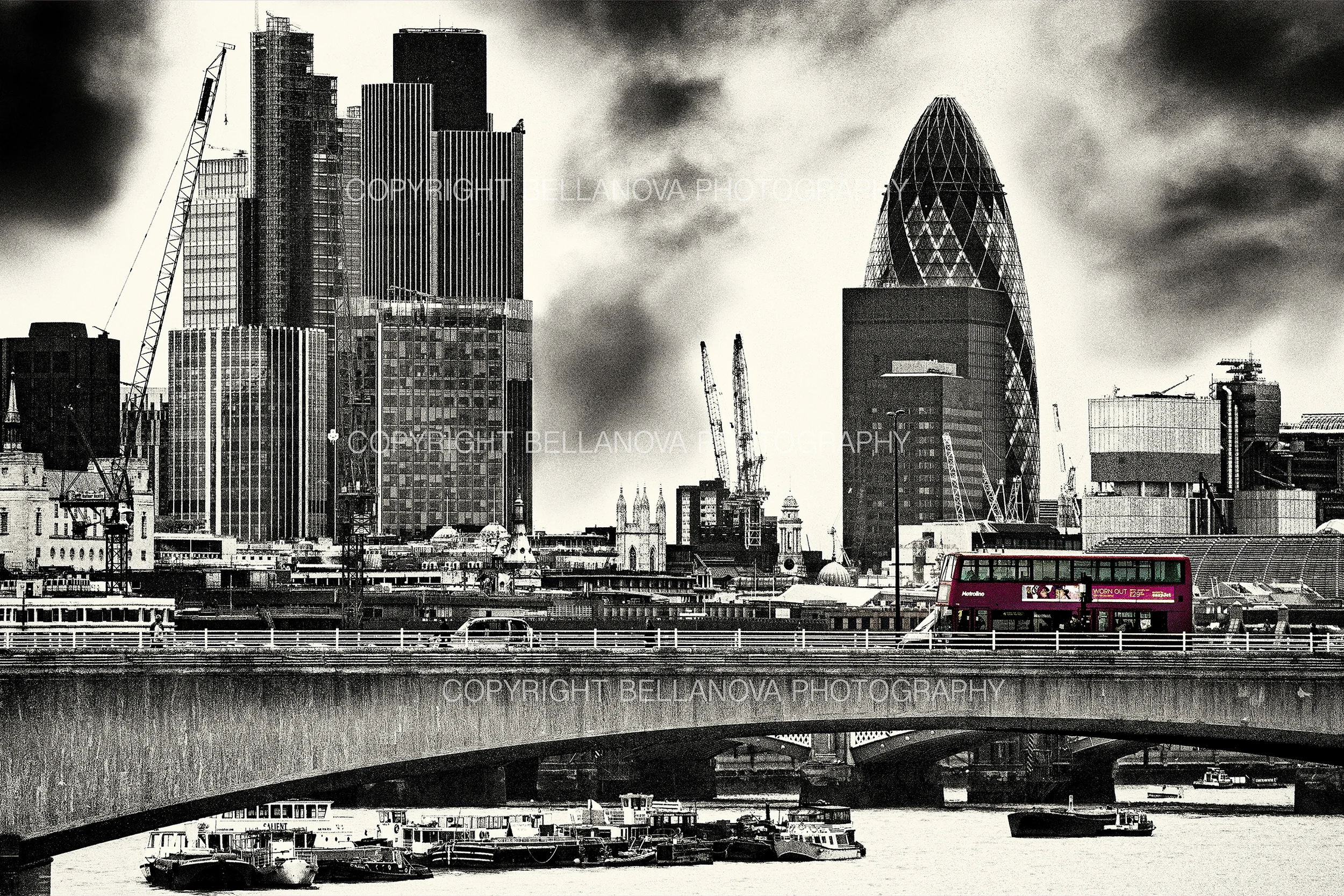 "ICONIC LONDON" LIMITED EDITION (100) 24 BY 36" PRINT ON PHOTORAG FINE ART PAPER