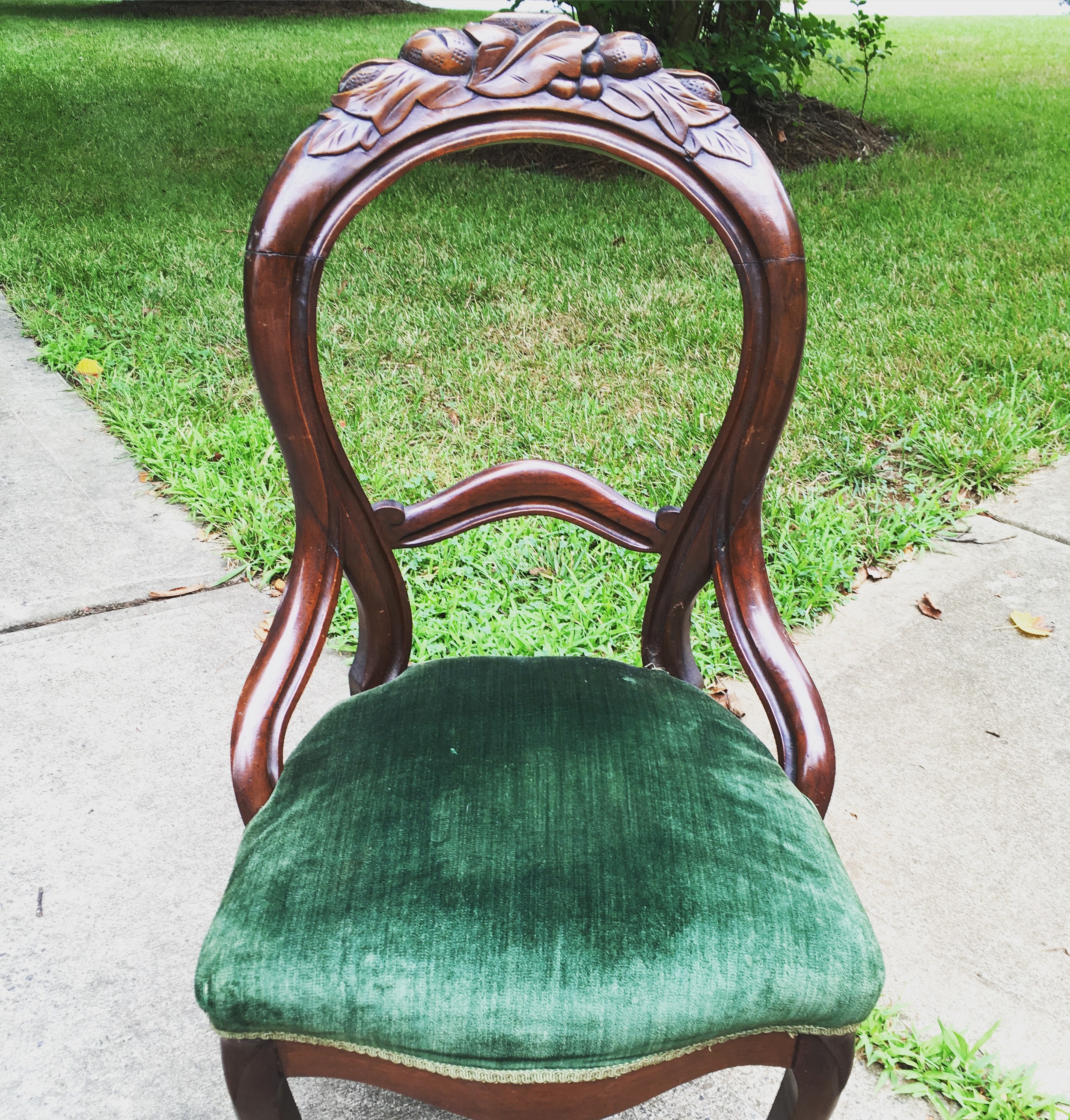 Green Victorian Chairs (2)