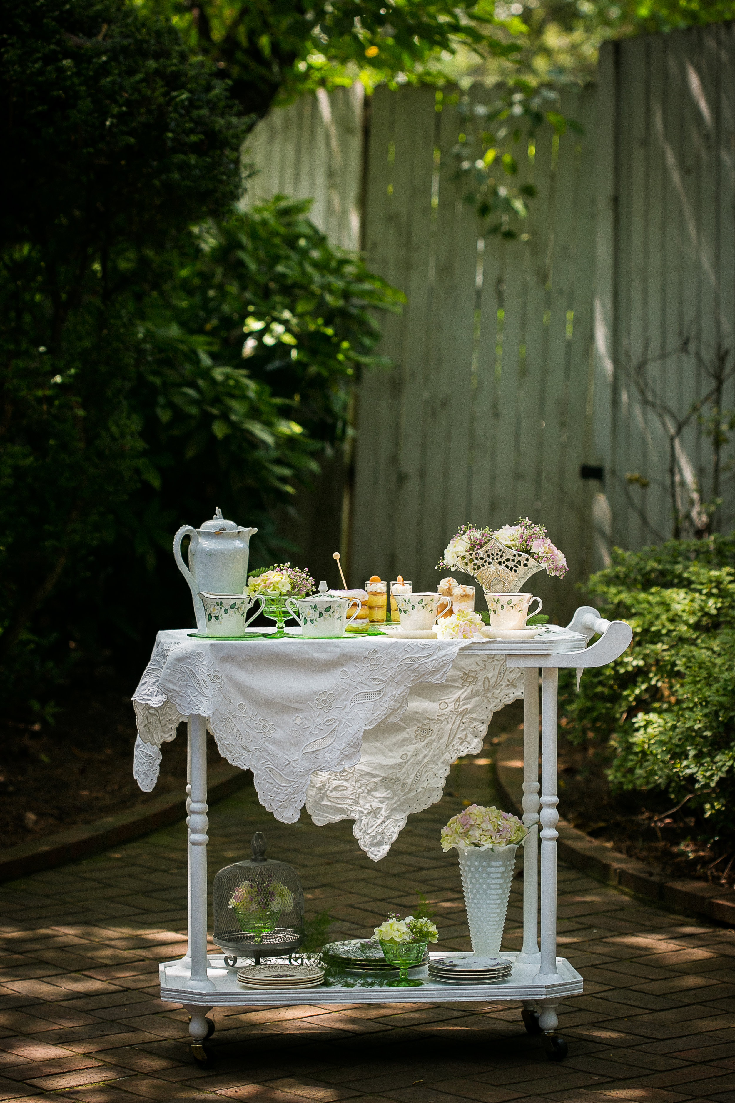 White Tea Cart