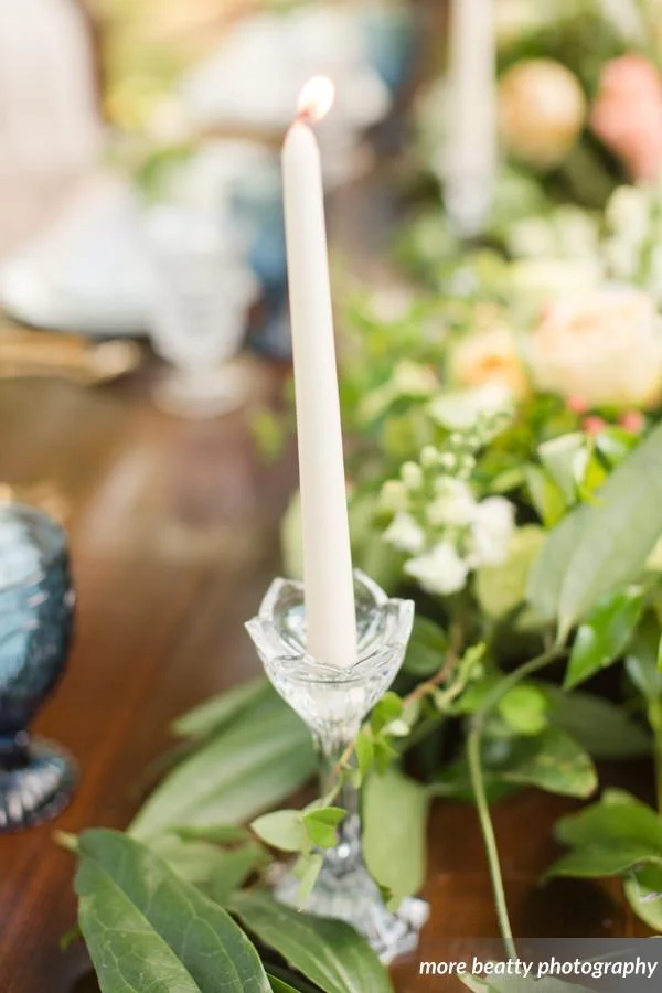 Clear and Milk Glass Candle Holders