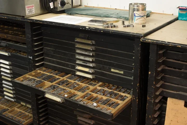 Most of the type is in order. Cases are dirty from neglect, but still enough type to keep anyone happy for some time.