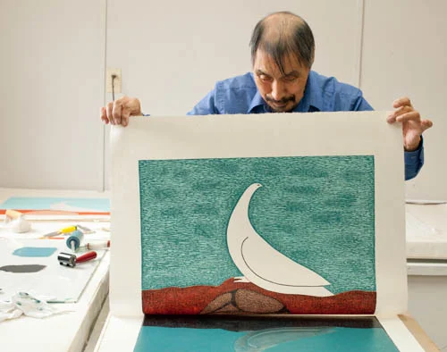A very fine example of a reduction relief print by a true master.