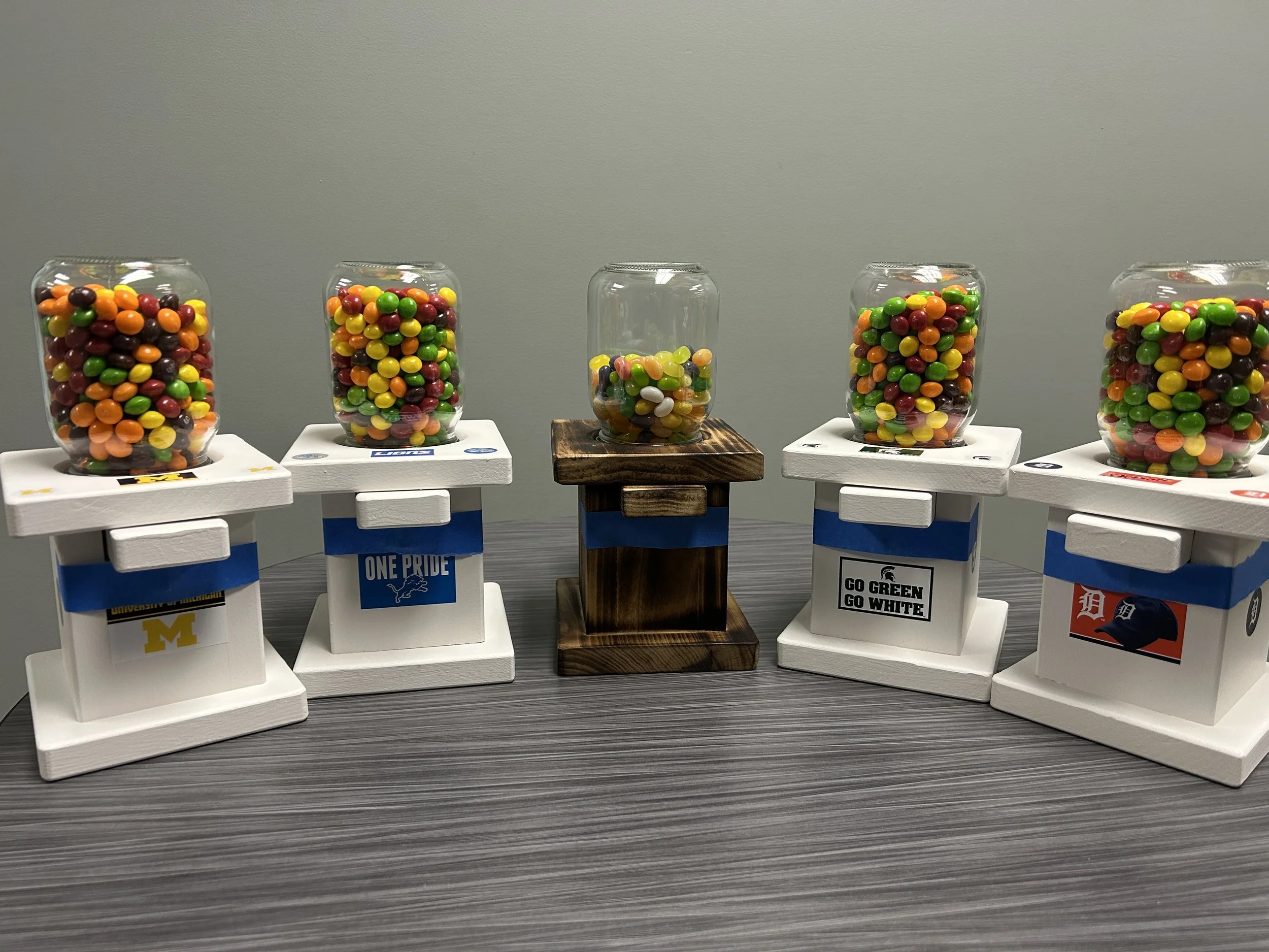 Handcrafted and Painted Candy Dispensers